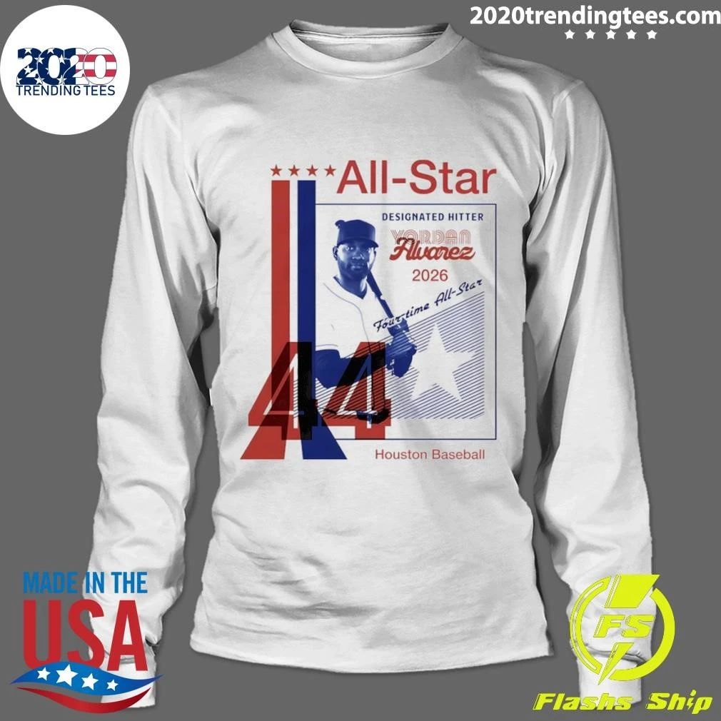 Yordan Alvarez Houston Astros 44 Baseball First Time All-star 2026 Second Base Shirt