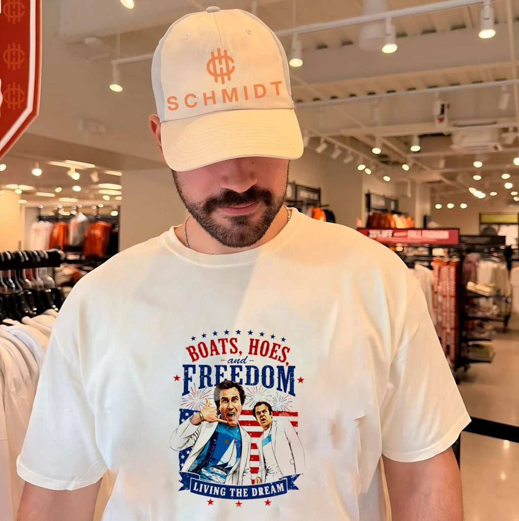 Step Brothers Boats Hoes And Freedom Living The Dream 4th Of July shirt