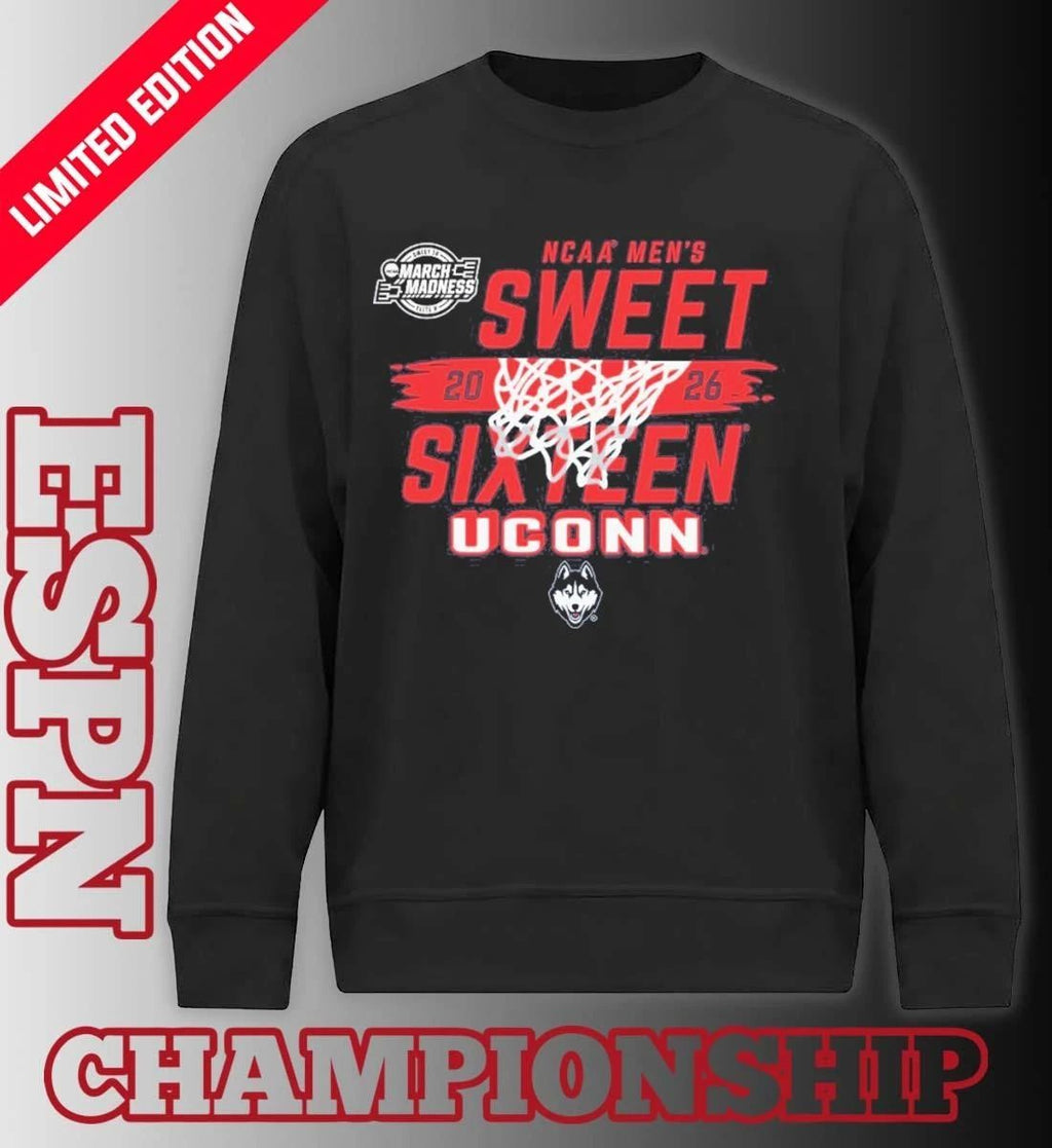 UConn Huskies Men’s Basketball Sweet 16 Bound T-Shirt