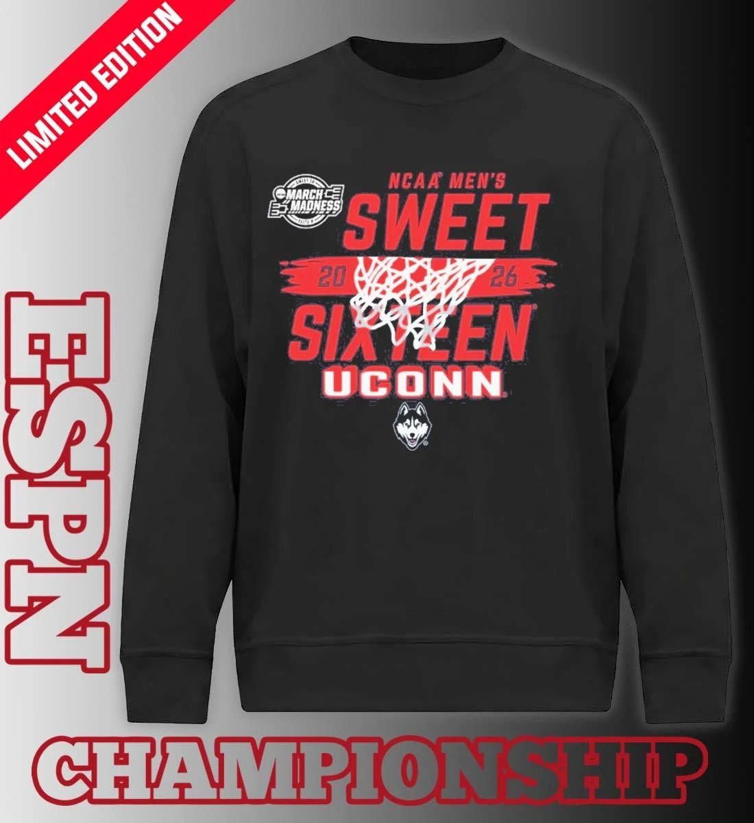 UConn Huskies Men’s Basketball Sweet 16 Bound T-Shirt