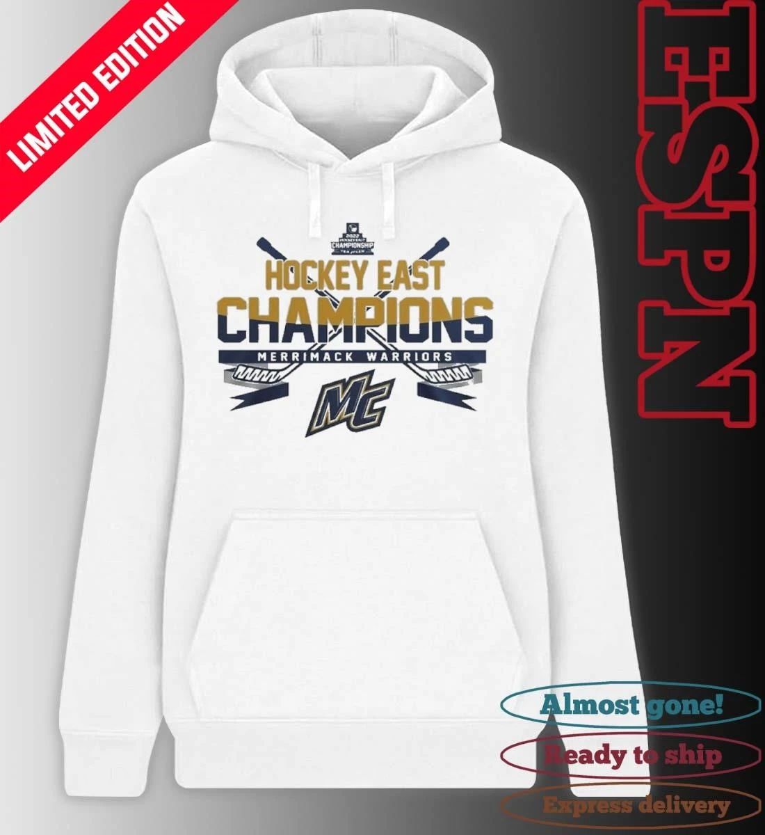 Merrimack Warriors 2026 Hockey East Champions T-Shirt