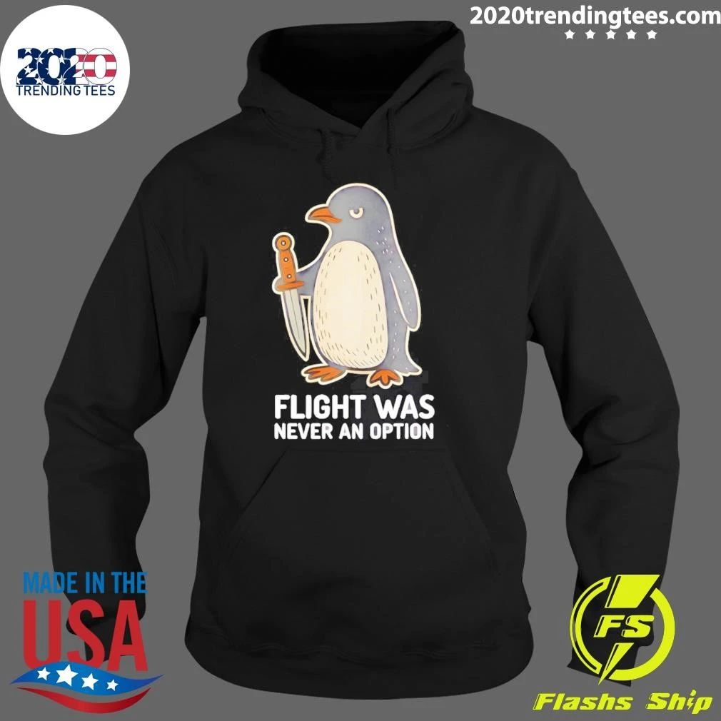 Flight Was Never An Option Cartoon Penguin Shirt