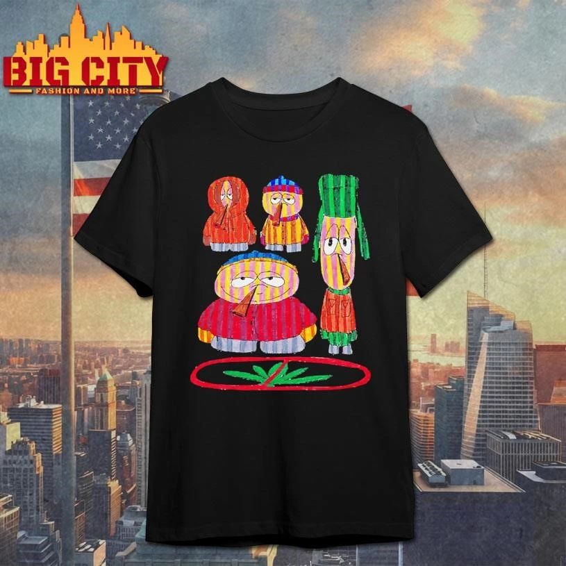 Parody South Park Smoking Blunt Weed Graphic Bootleg Art T shirt