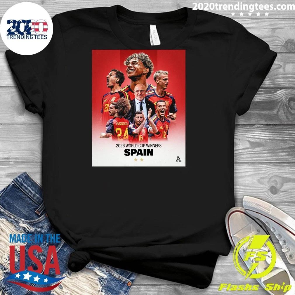Spain Are Men’s World Cup Winners For The Second Time, 2026 World Cup Winners Spain Shirt