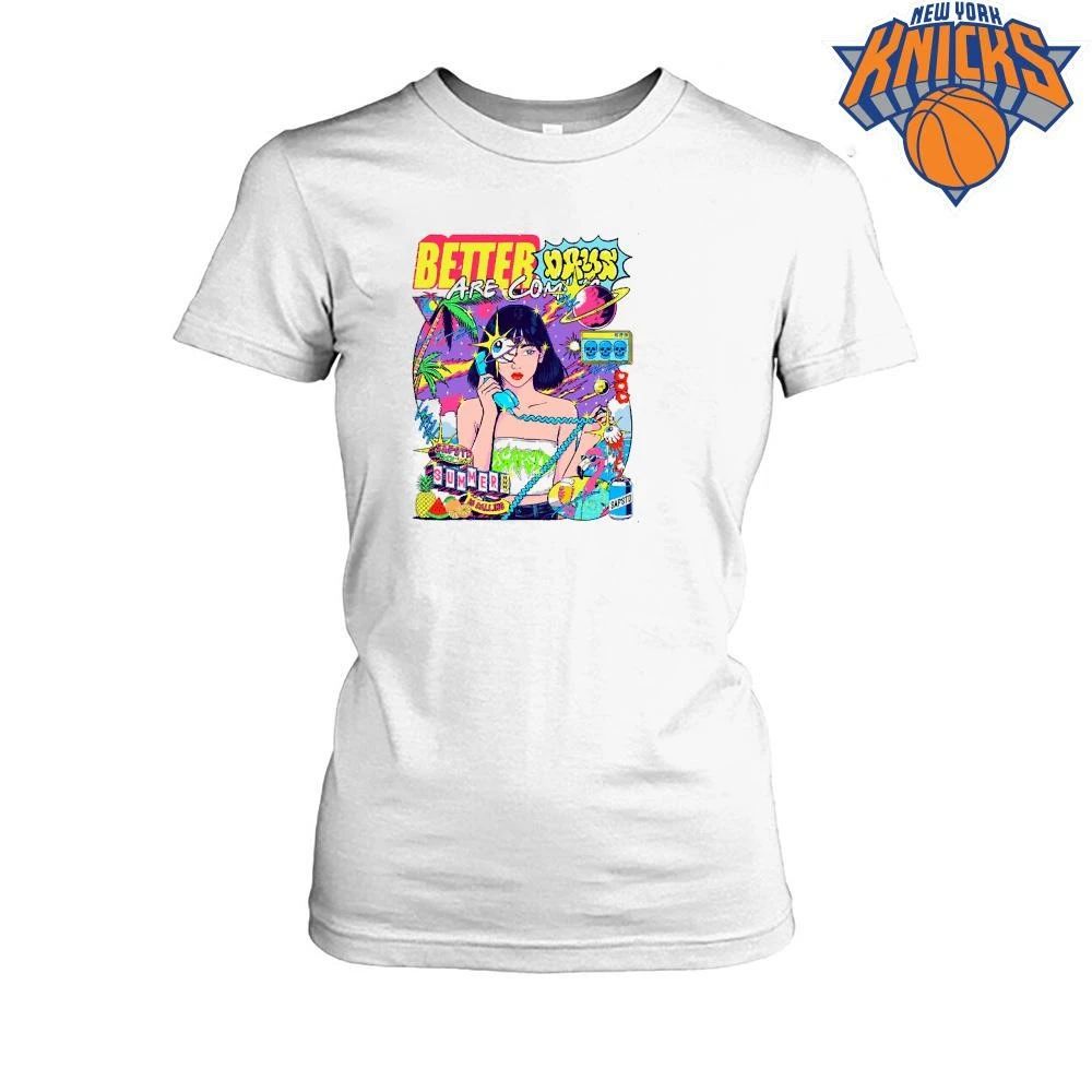 Better Drugs Are Coming Anime Girl On Phone Surreal Pop Art Y2K Aesthetic Trippy Cyberpunk Summer Is Calling Vaporwave Graphic Shirt