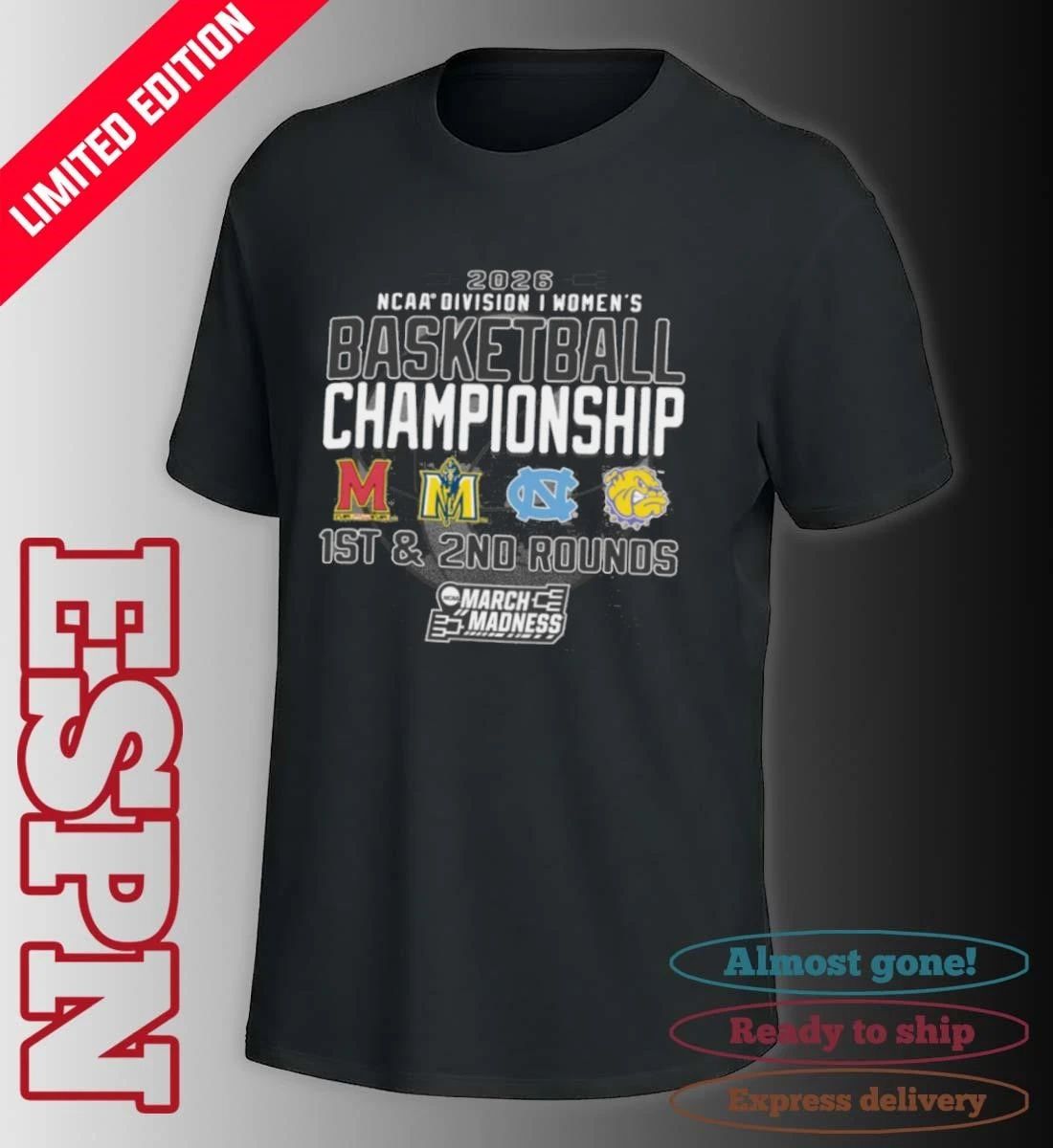1st, 2nd Rounds 2026 NCAA DI Women’s Basketball Championship – Chapel Hill, NC Shirt