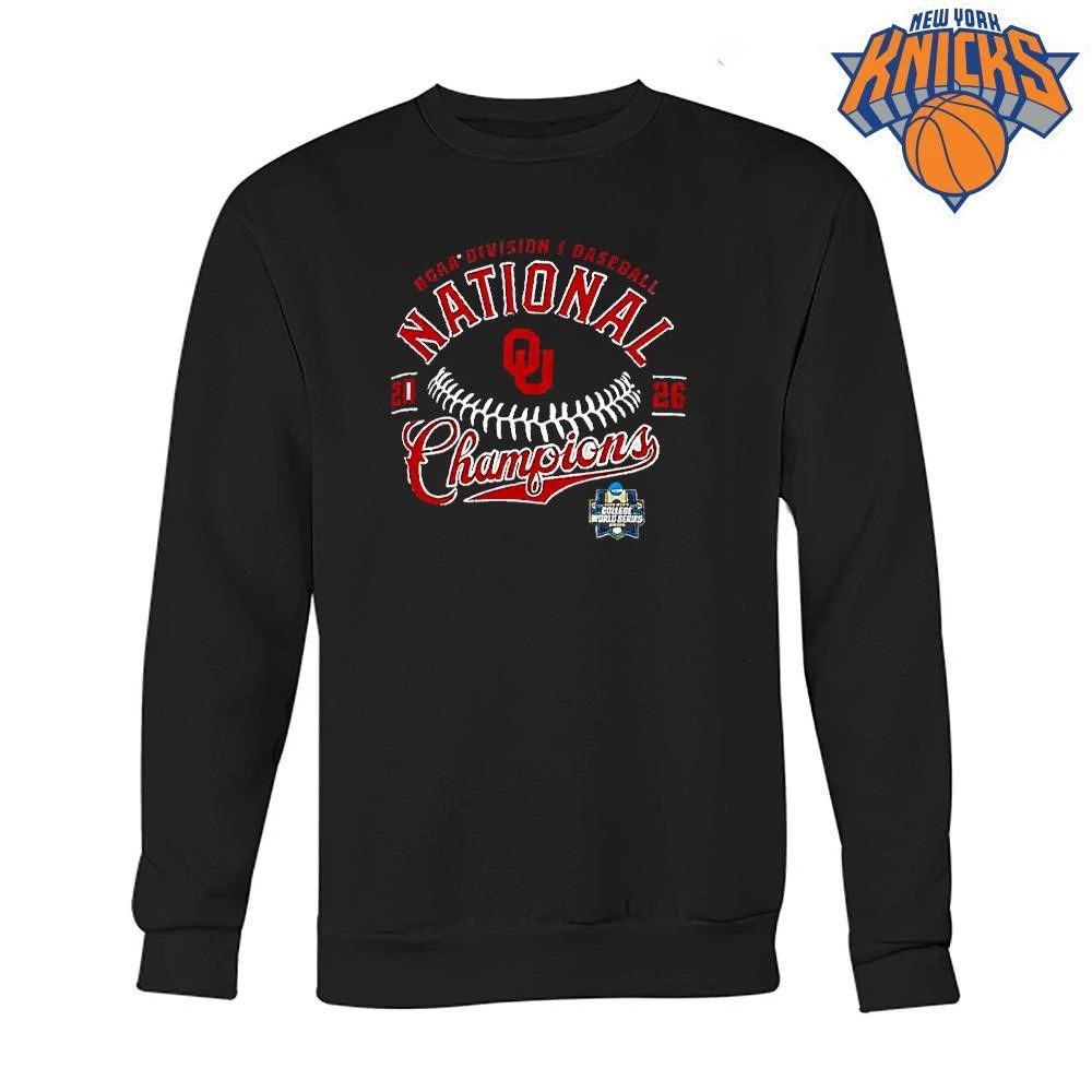 Oklahoma Sooners Baseball 2026 Ncaa Division I Baseball College World Series National Champions Shirt