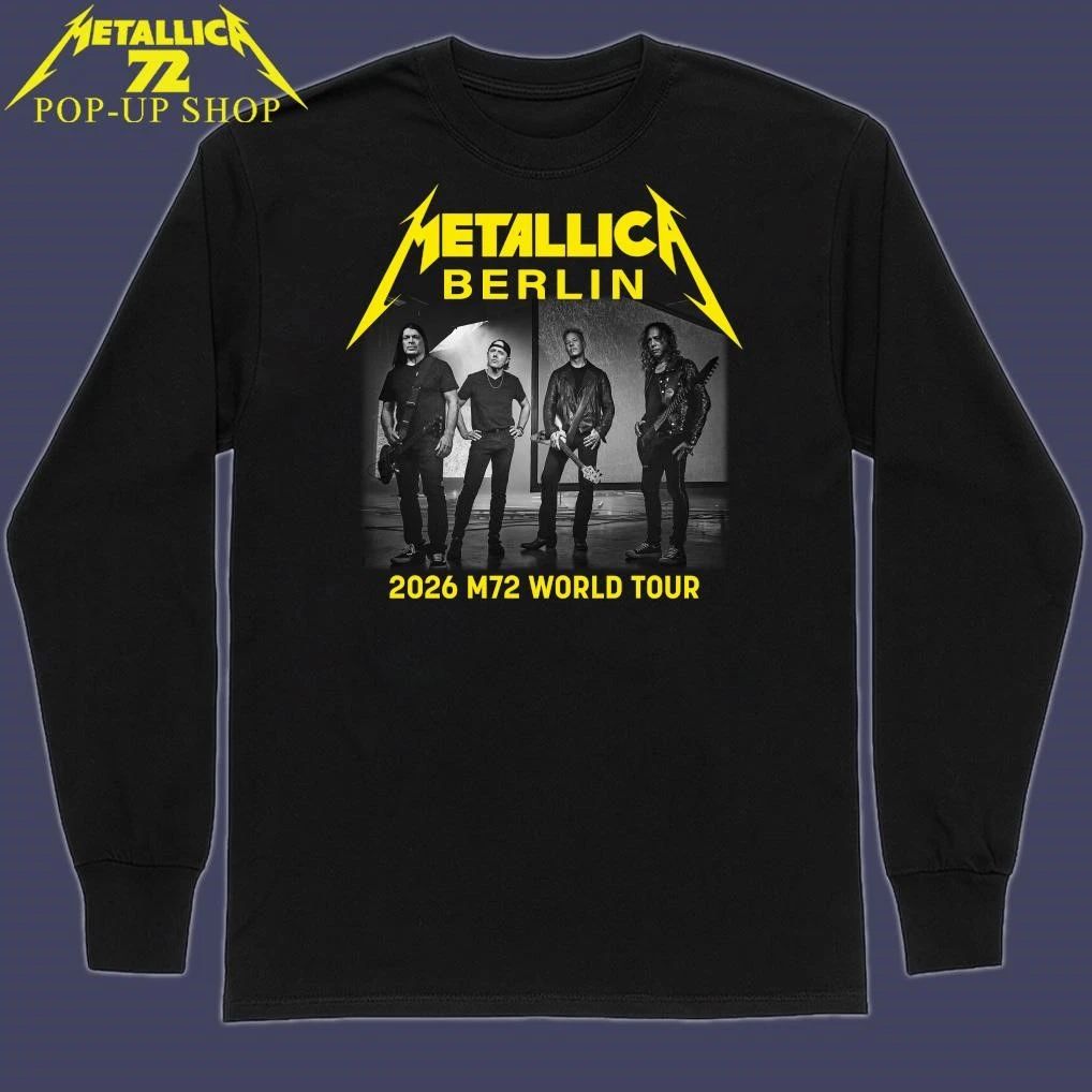 Metallica M72 Berlin, Germany 2026 Band Members World Tour T-Shirt