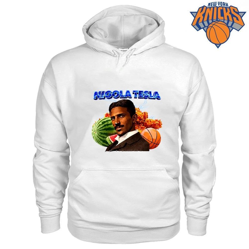 Nigola Tesla Meme Watermelon Fried Chicken Basketball Lightning Graphic shirt