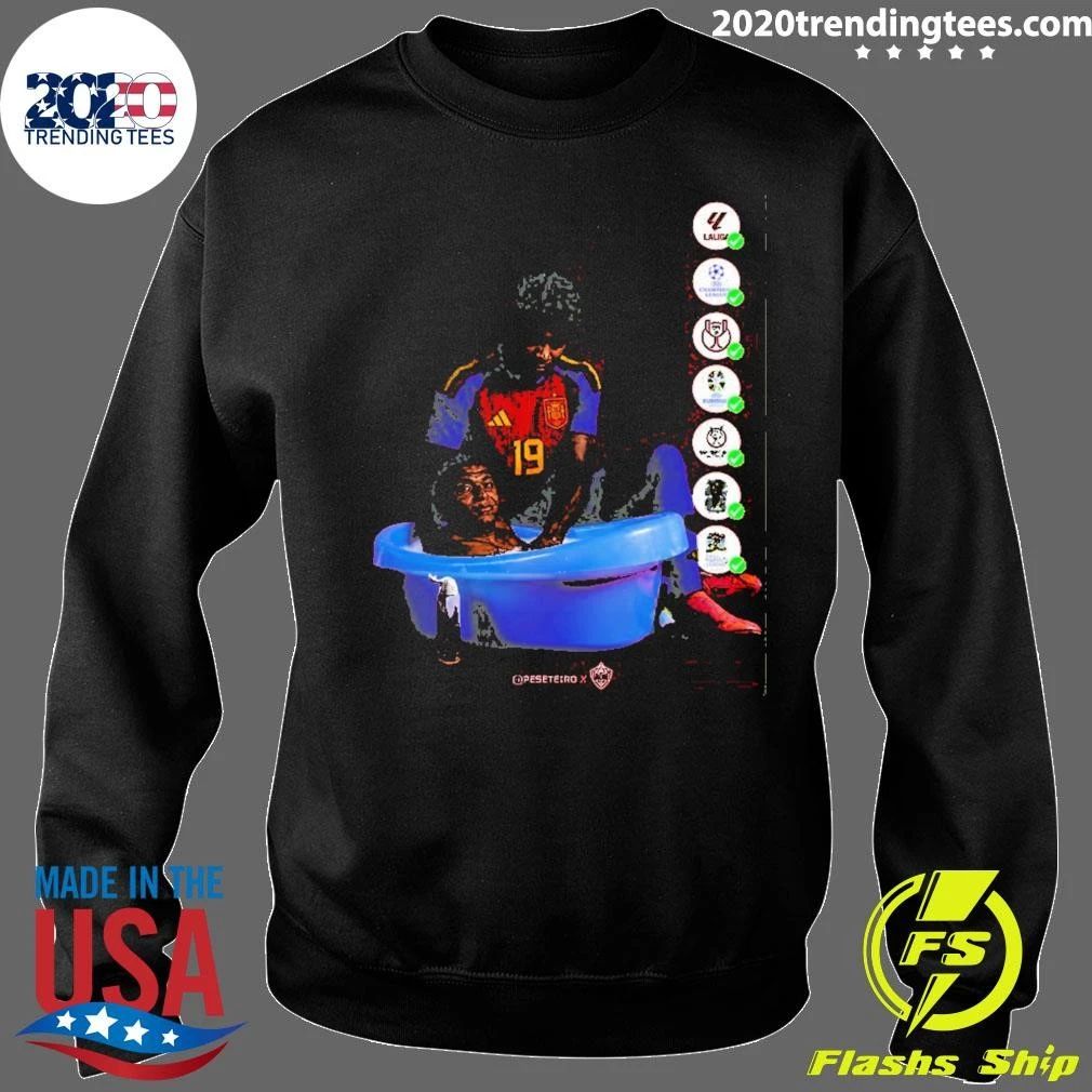 Lamine Yamal Bathing Kylian Mbappe Spain Soccer World Cup 2026 Meme Shirt