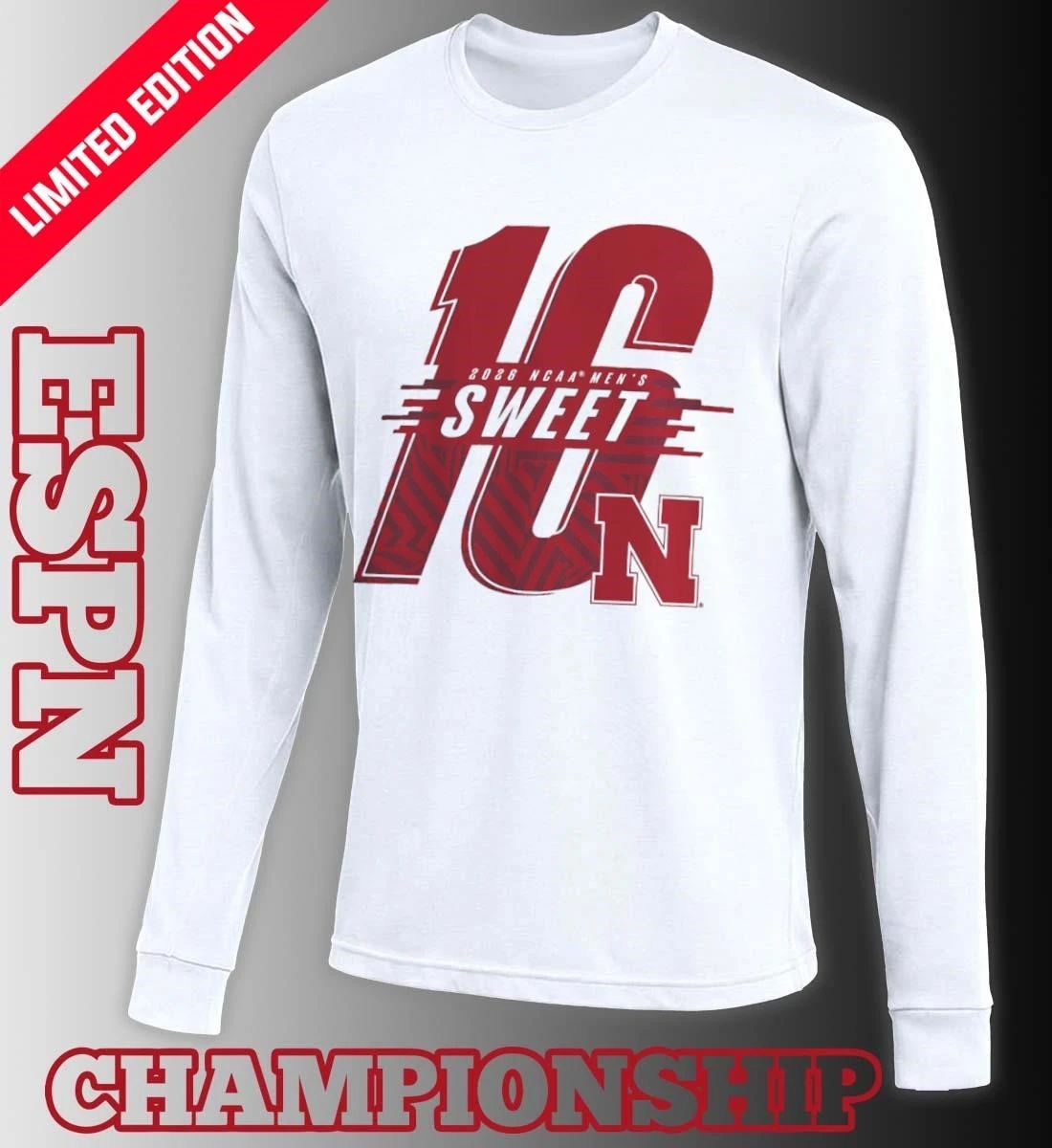 Nebraska Huskers NCAA Men’s Basketball Sweet 16 T-Shirt