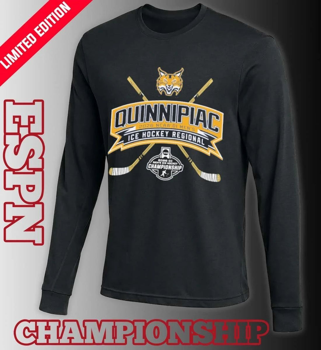 Quinnipiac Bobcats 2026 NCAA DI Men’s Ice Hockey Regionals T-Shirt