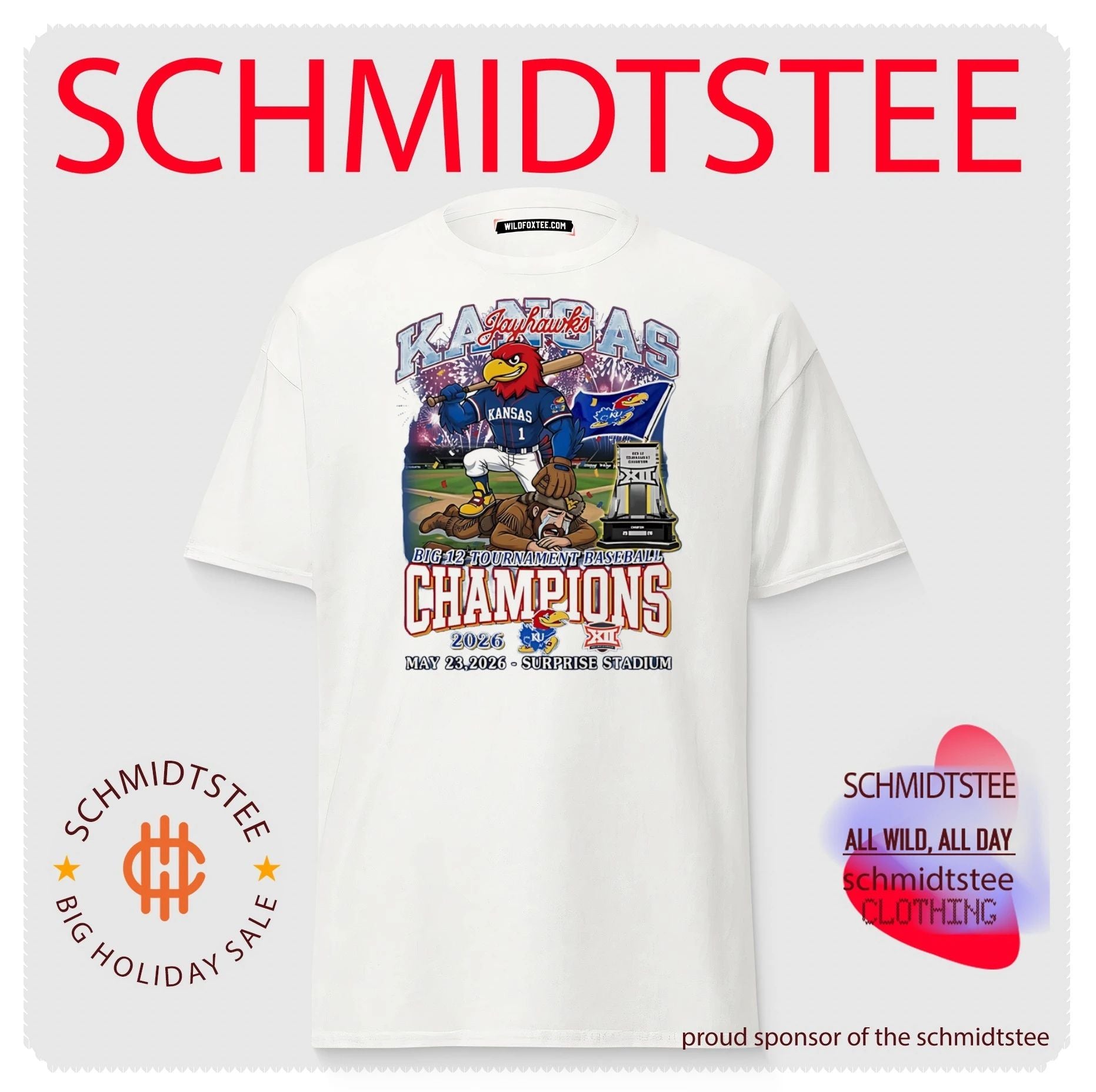 Kansas Jayhawks big 12 Tournament Baseball Champions May 23 2026 shirt