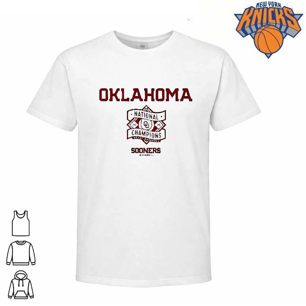 Oklahoma Baseball 2026 National Champions Text Logo Stack T-Shirt