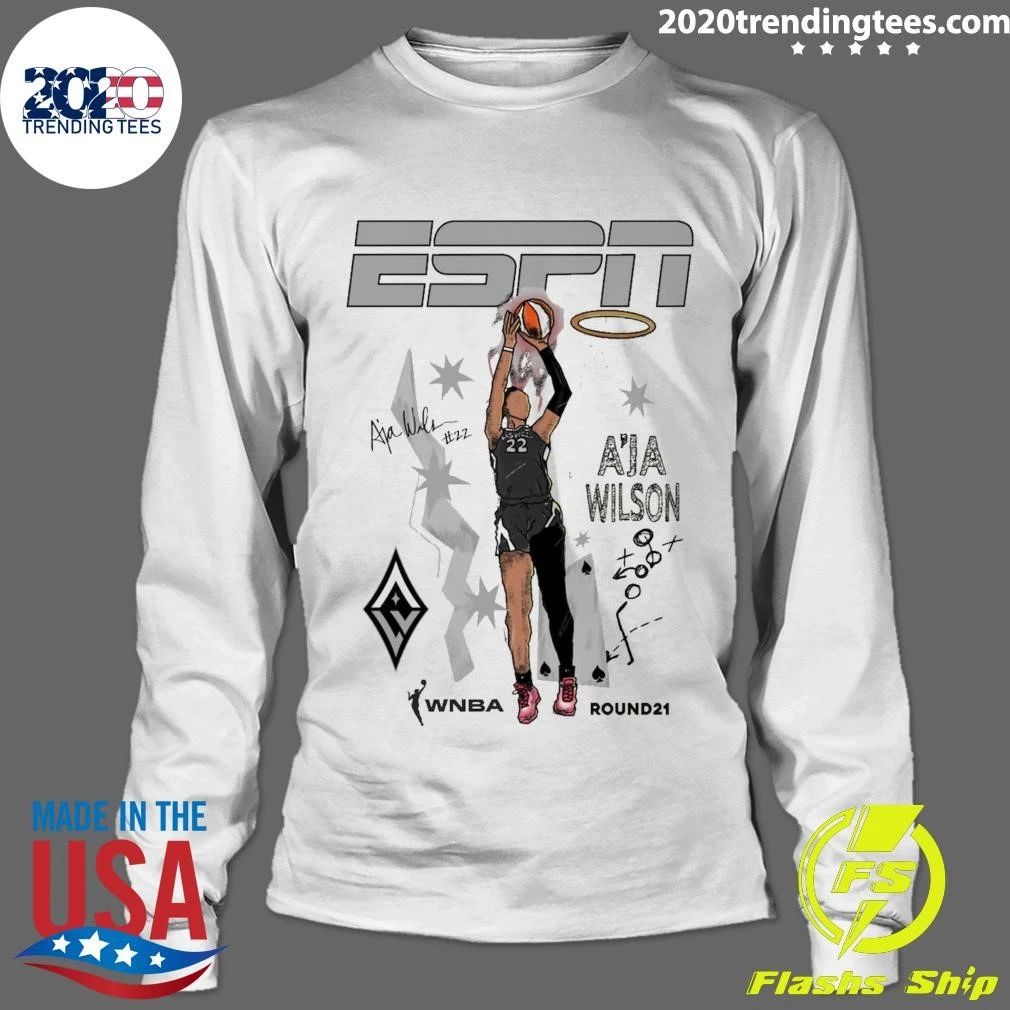 A’ja Wilson Las Vegas Aces Round21 ESPN Player 2026 Shirt