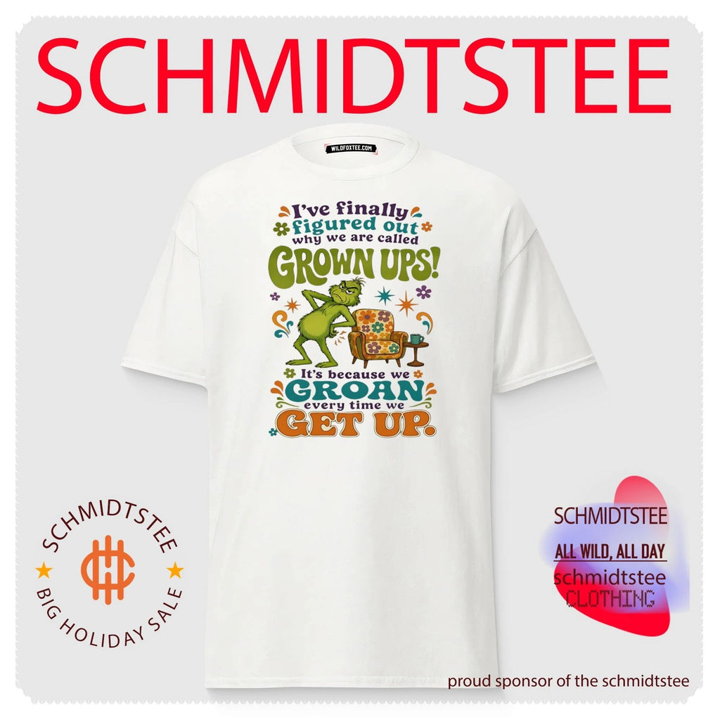 I’ve finally figured out why we are called grown ups it’s because we groan every time we get up Grinch shirt