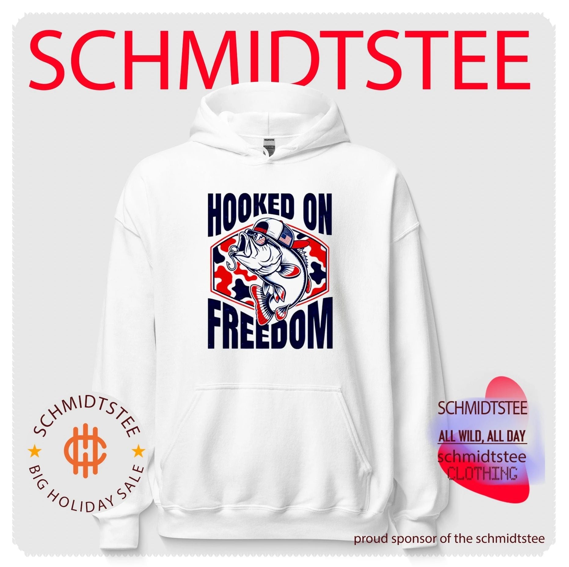 Hooked On Freedom fish shirt