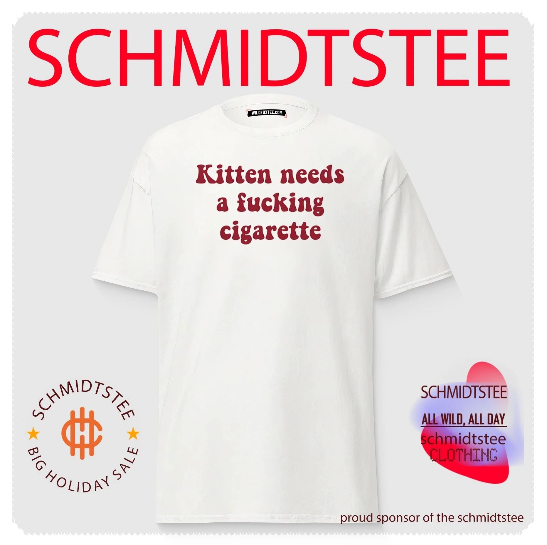 Kitten Needs a Fucking Cigarette funny cat shirt