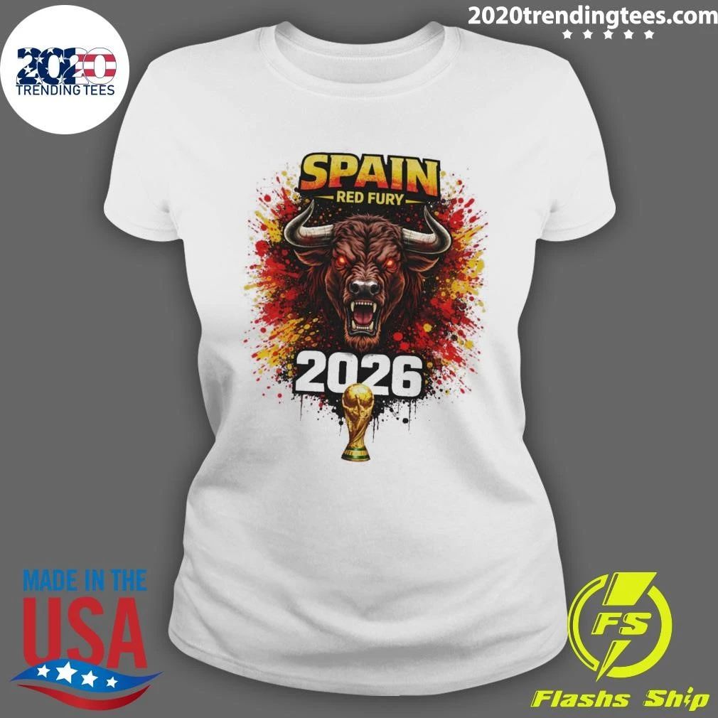 Espana Red Fury Bull 2026 World Cup Soccer Shirt