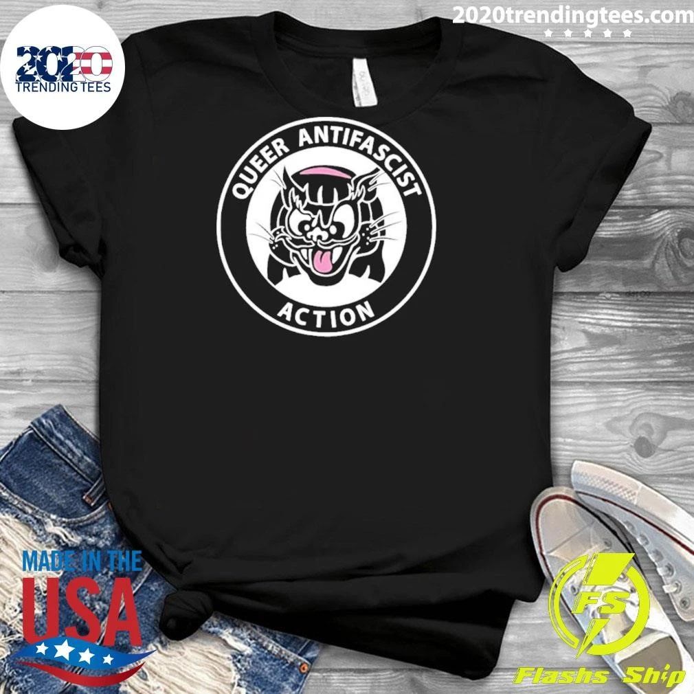 Queer Antifascist Action Antifa Lgbtq Shirt