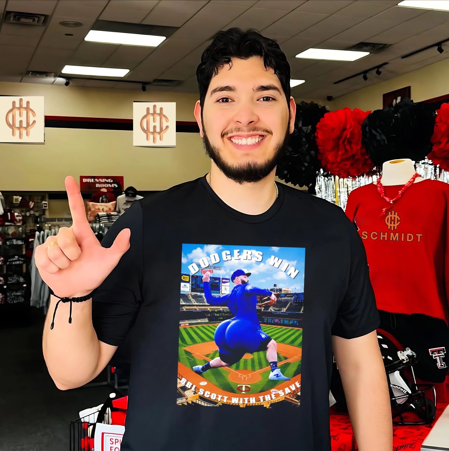 Dodgers Win BBL Scott with the Save Baseball Meme shirt