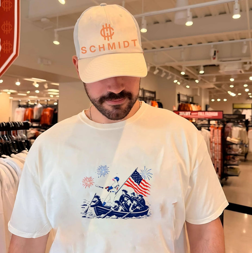 American Flag Baseball Crossing the Delaware July 4th Shirt