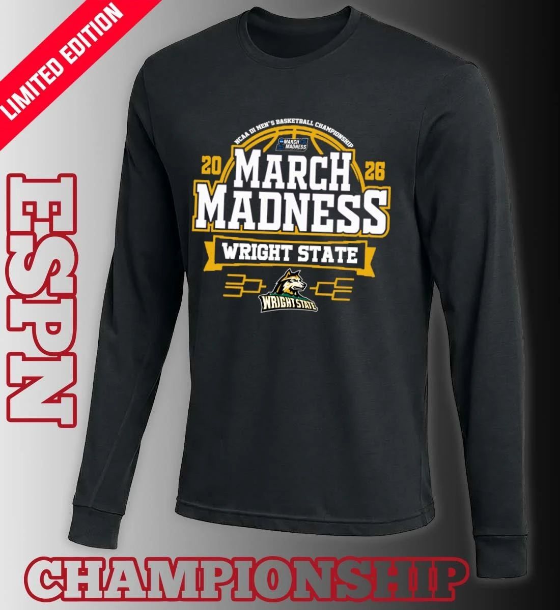 Wright State Raiders March Madness 2026 NCAA DI Men’s Basketball Tournament T-Shirt
