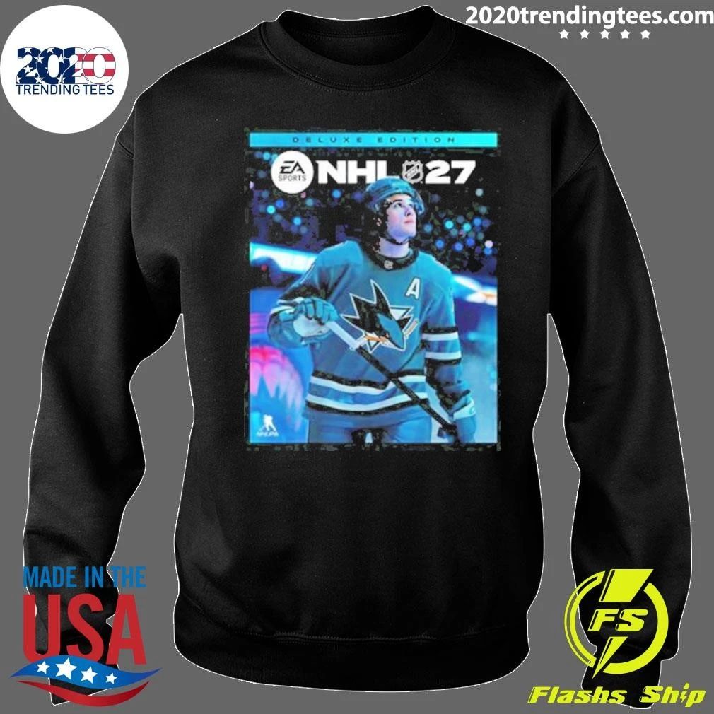 Ea Sports Nhl 27 San Jose Sharks Macklin Celebrini Cover Athlete Deluxe Edition Shirt
