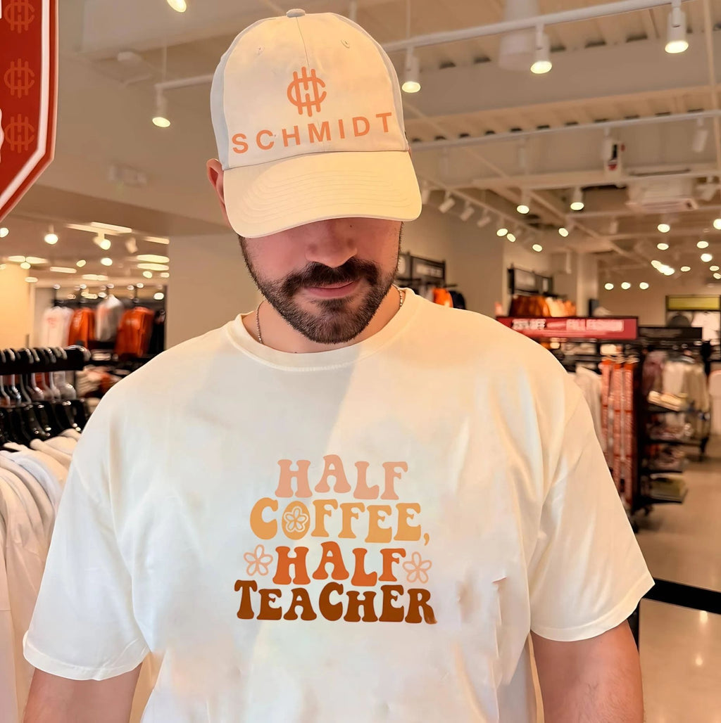 Half Coffee Half Teacher Shirt
