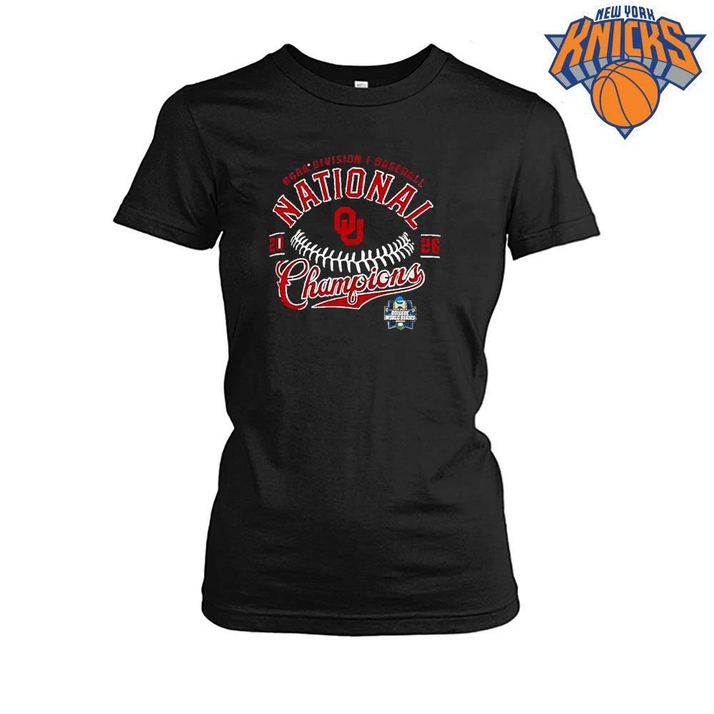 Oklahoma Sooners Baseball 2026 Ncaa Division I Baseball College World Series National Champions Shirt