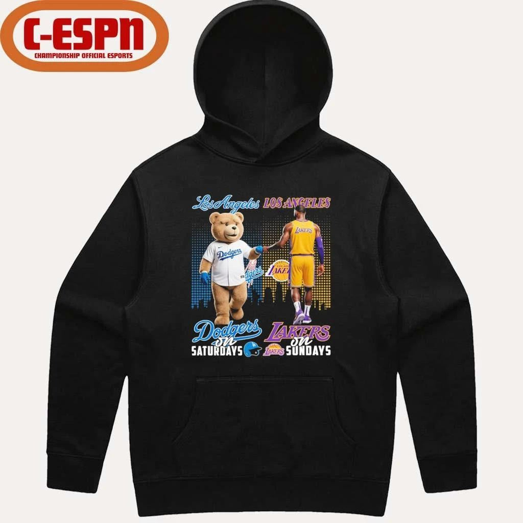 Mascot Los Angeles Dodgers On Saturdays And Los Angeles Lakers On Sundays Shirt