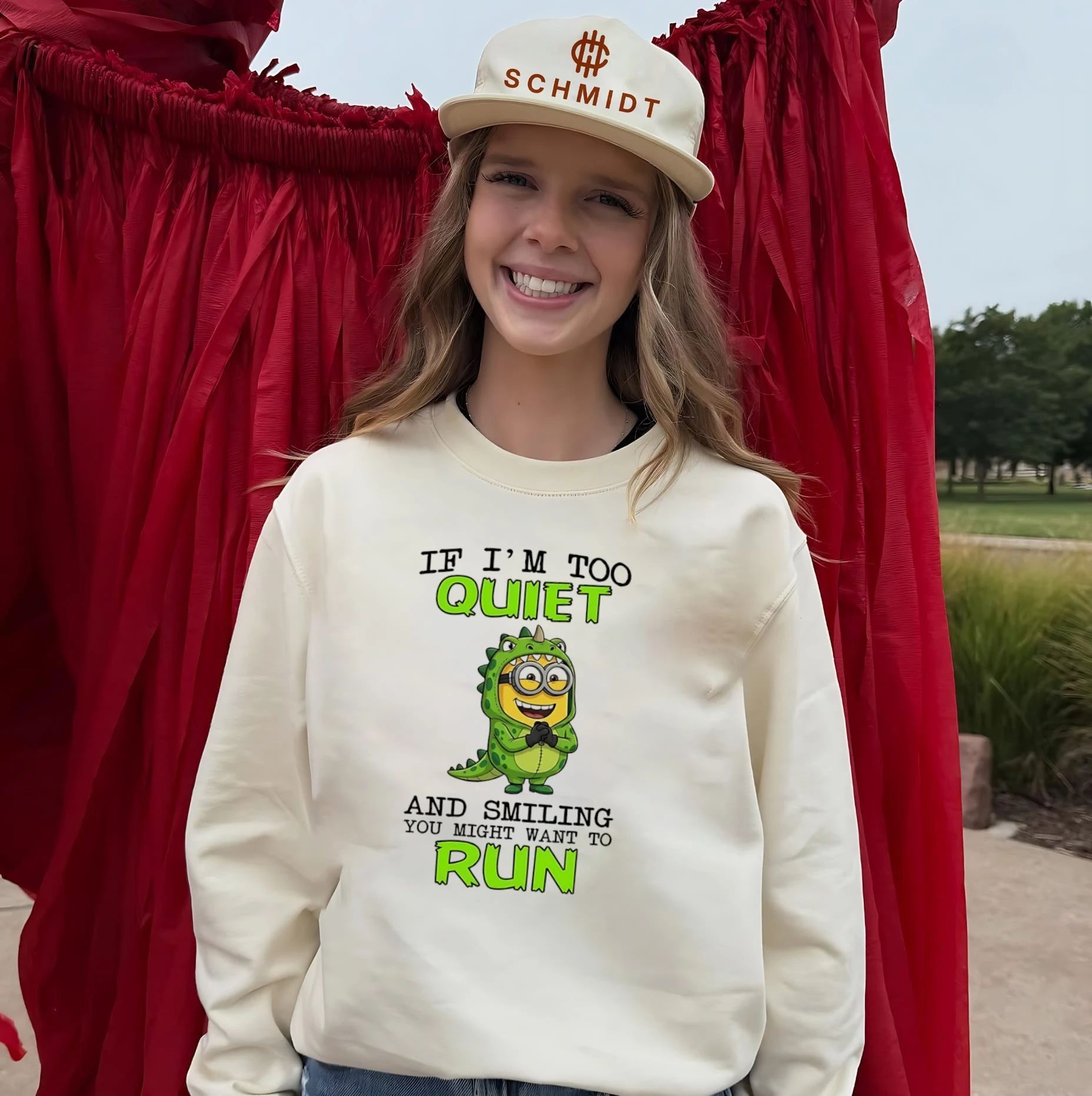 If I’m too quiet and smilling you might want to run Minion shirt
