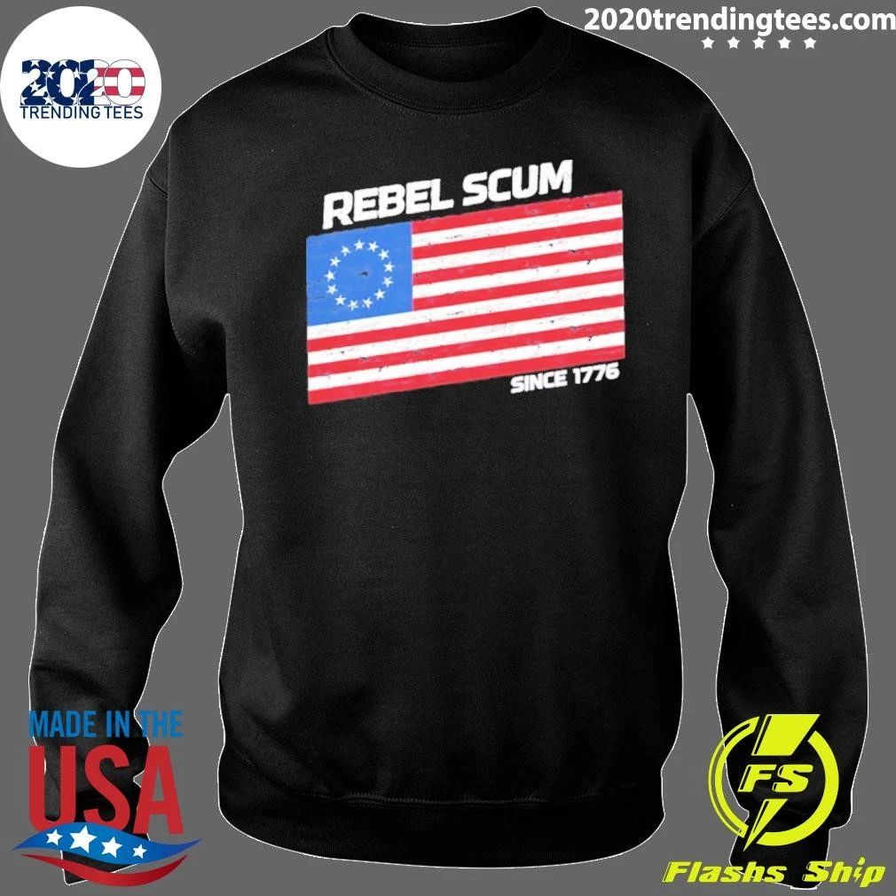 Rebel Scum Since 1776 American Flag Shirt