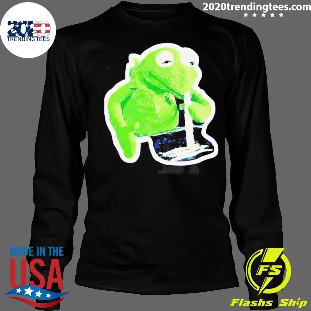 Kermit The Frog Snorting Lines Weed Funny Shirt