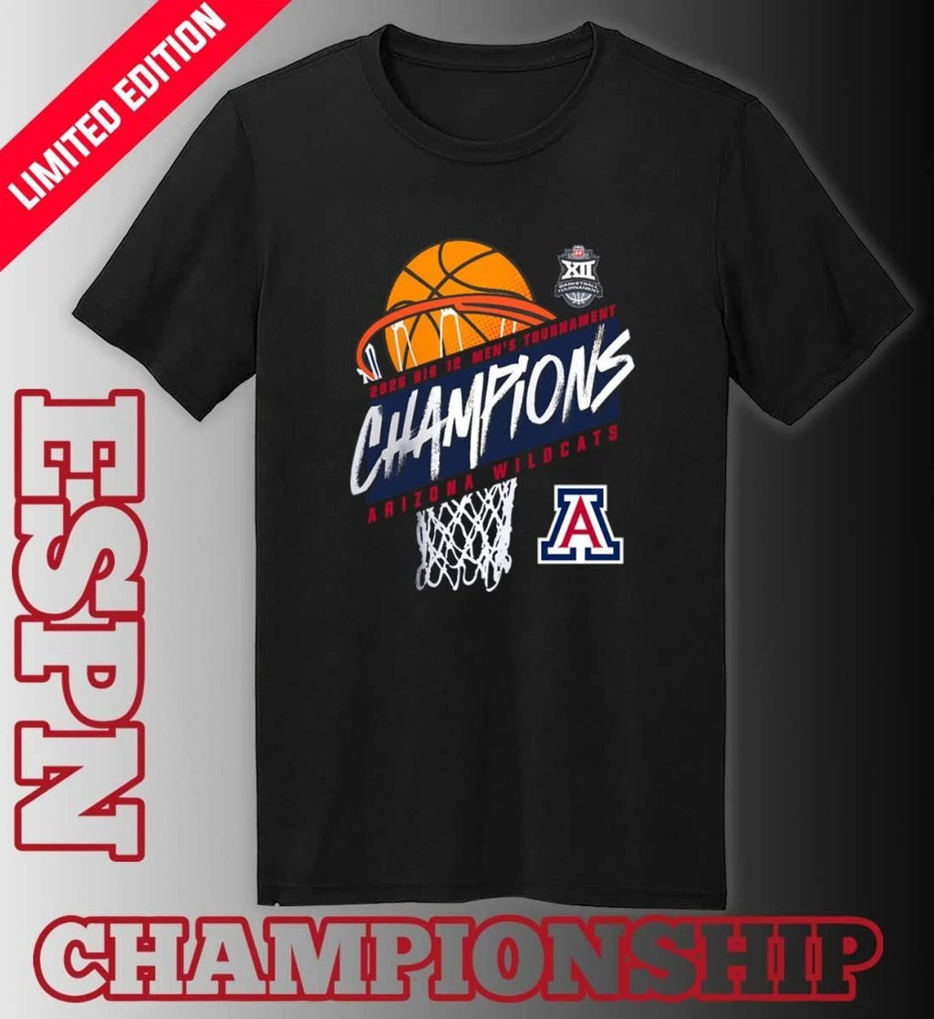Arizona Men’s Basketball Big 12 Conference Tournament Champions 2026 T-Shirt