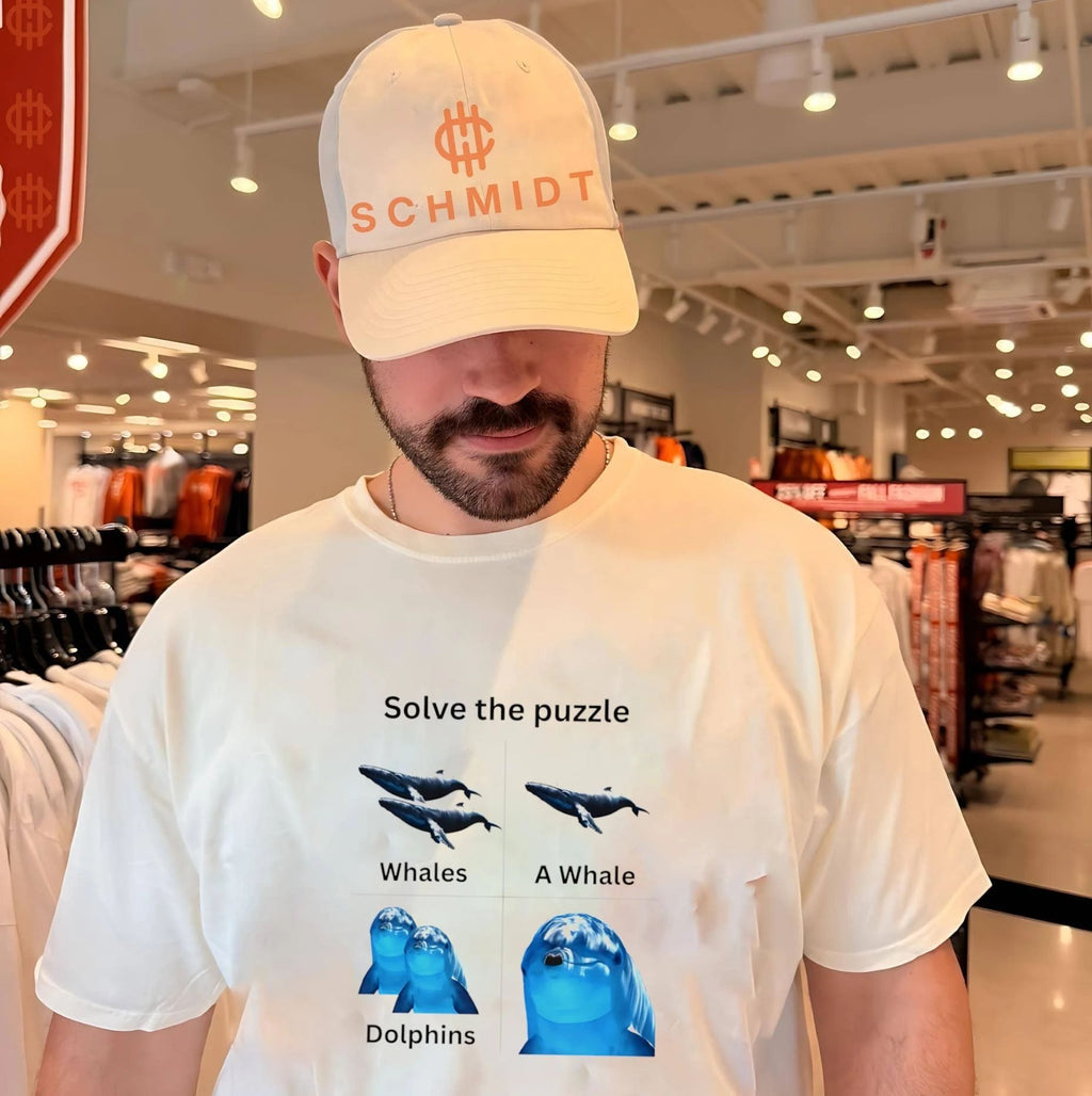 Whale Puzzle Dolphin A Dolphin wordplay shirt