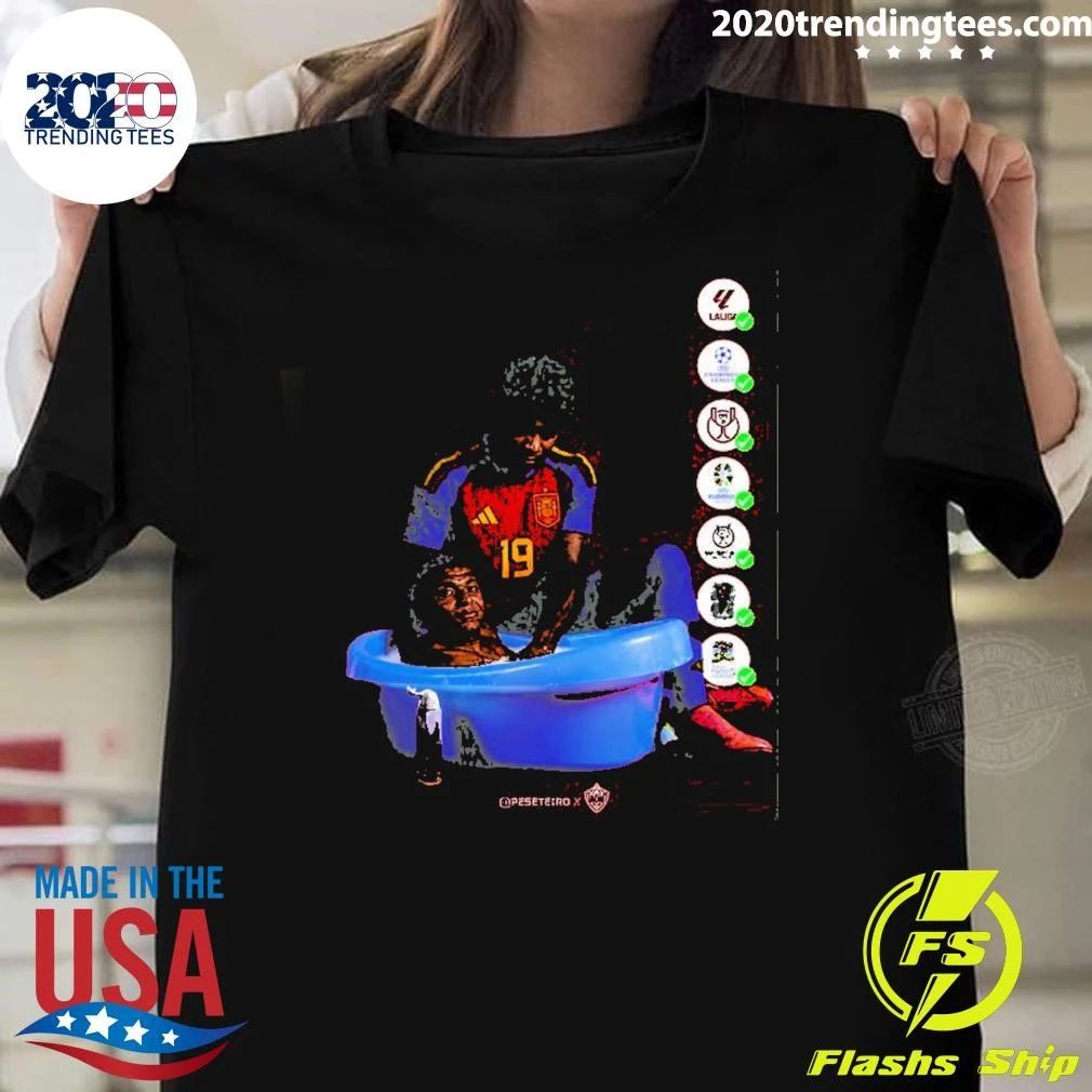 Lamine Yamal Bathing Kylian Mbappe Spain Soccer World Cup 2026 Meme Shirt