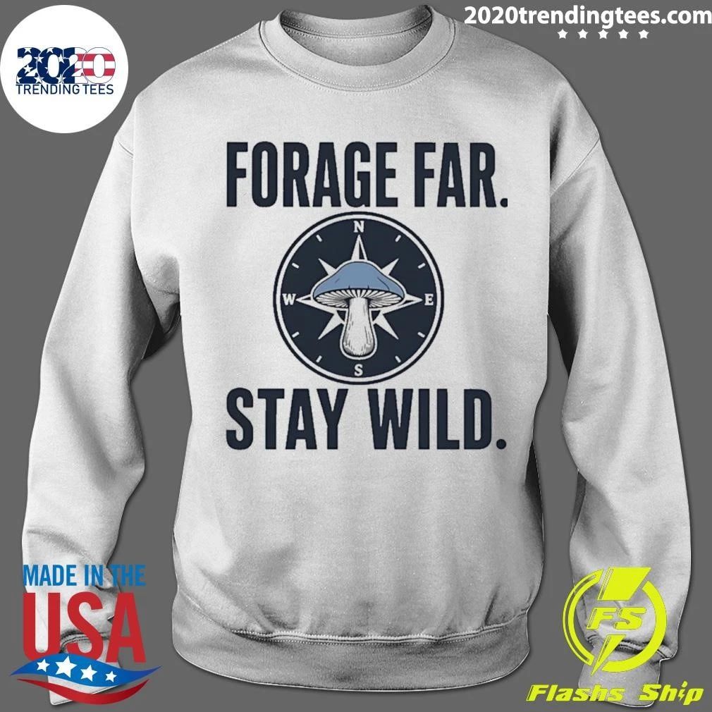 Forage Far Stay Wild Mushroom Compass Shirt