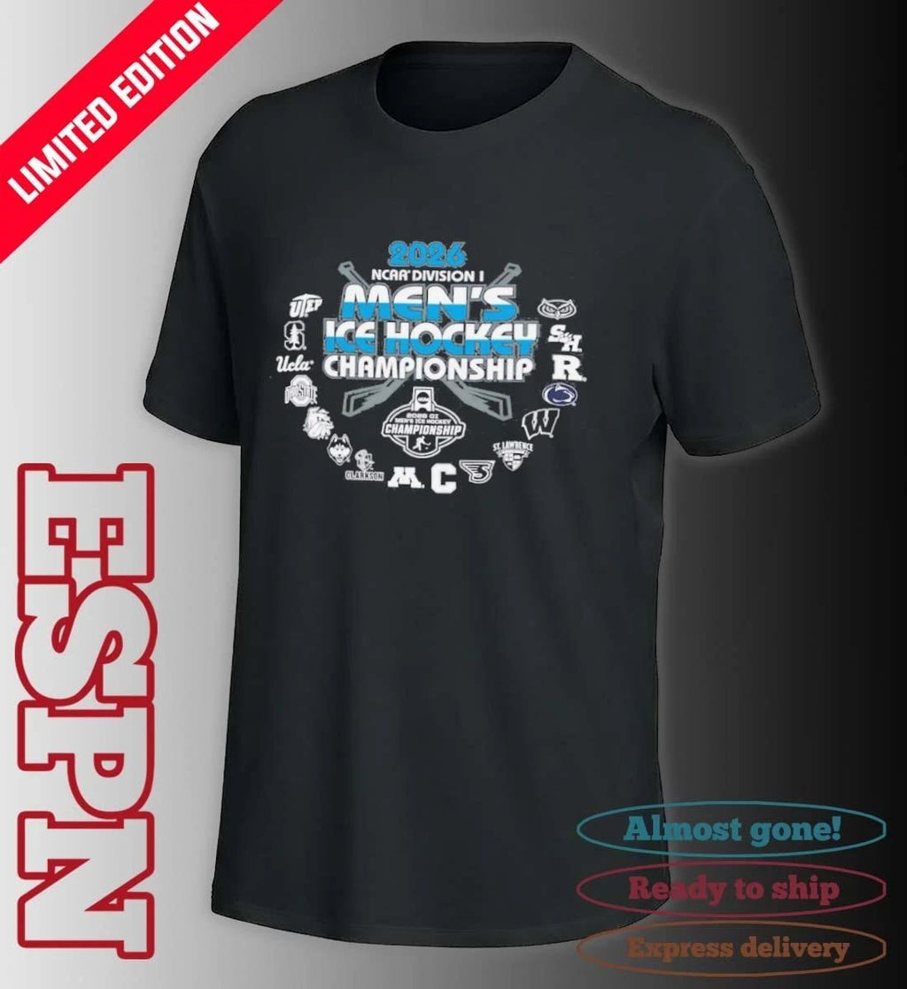 16 Teams 2026 NCAA DI Men’s Ice Hockey Regionals T-Shirt
