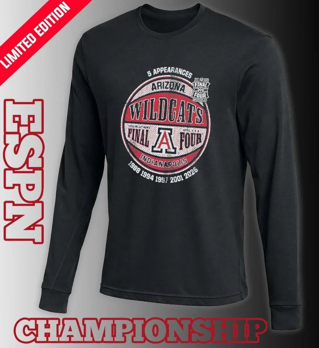 Arizona Wildcats Mens Basketball 2026 Final Four Ball Shirt