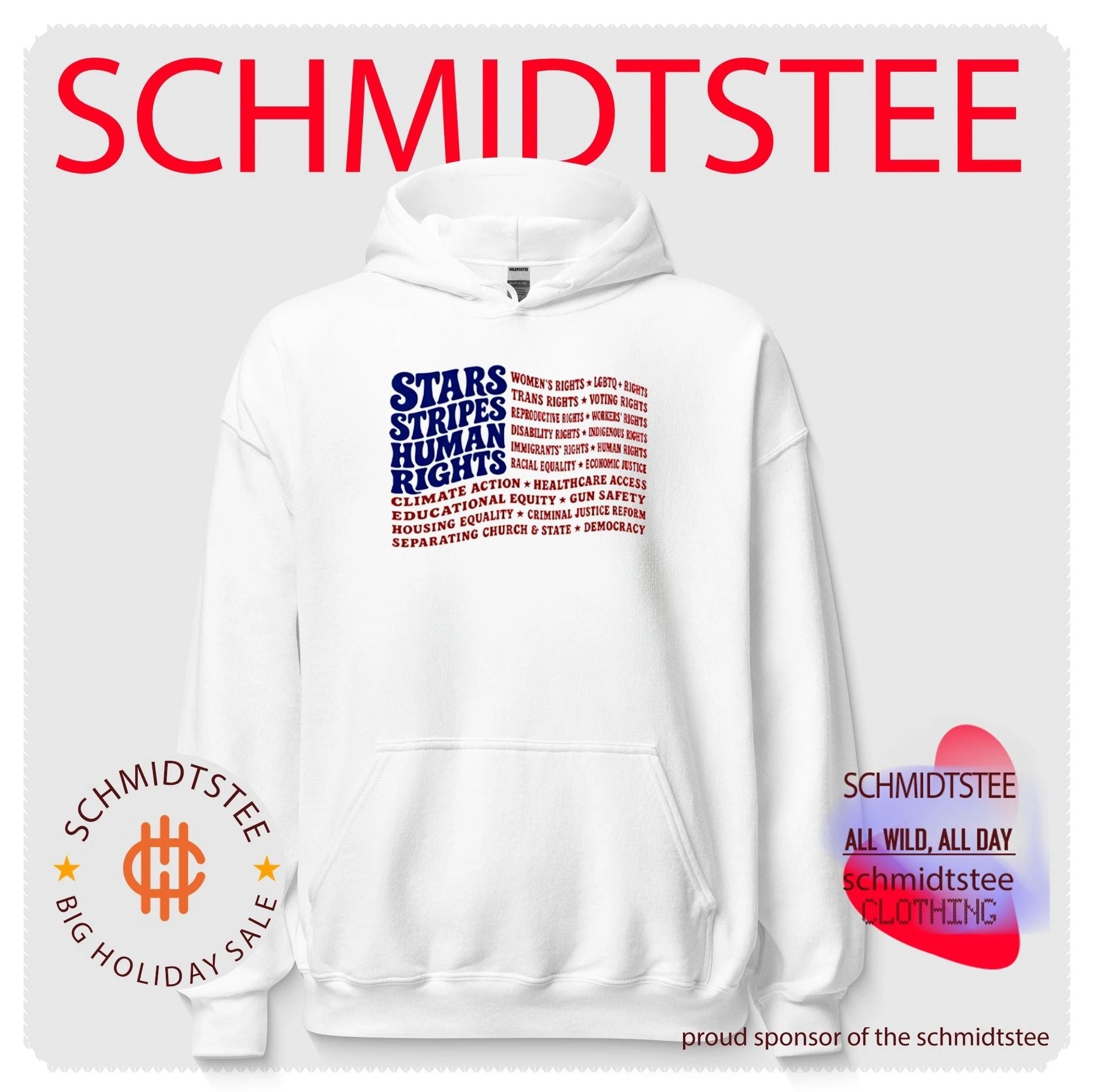 Stars And Stripes And Human Rights USA Flag Liberal Patriotic Equal Rights Shirt