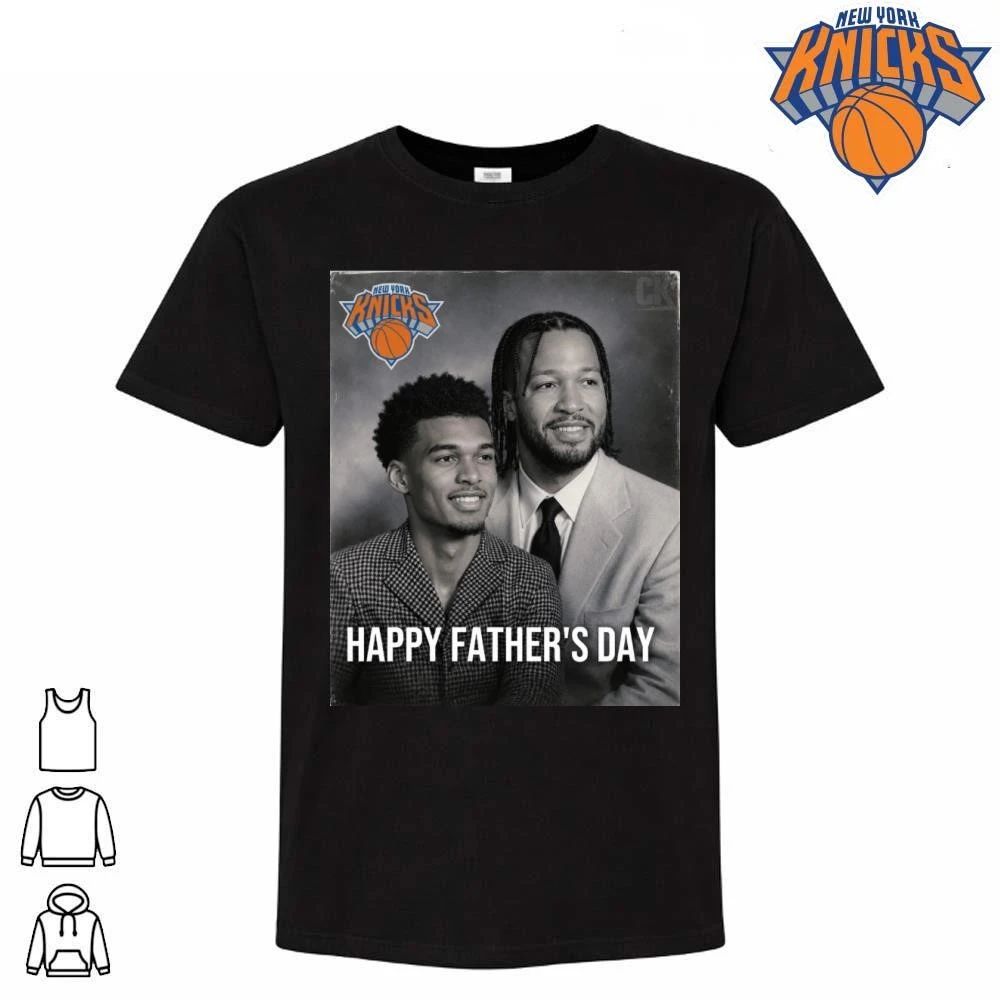 Jalen Brunson And Victor Wembanyama Retro Vintage Style New York Basketball Father Day Shirt