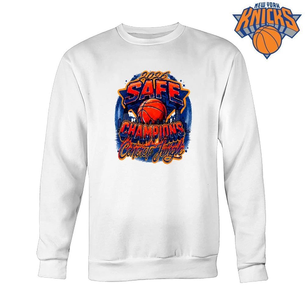 2026 Safe Champions Concrete Jungle New York Basketball Retro Airbrush Graphic shirt