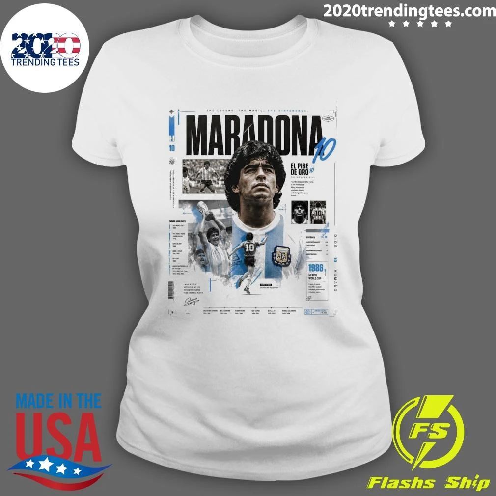 Diego Maradona Retro 90s Football Shirt