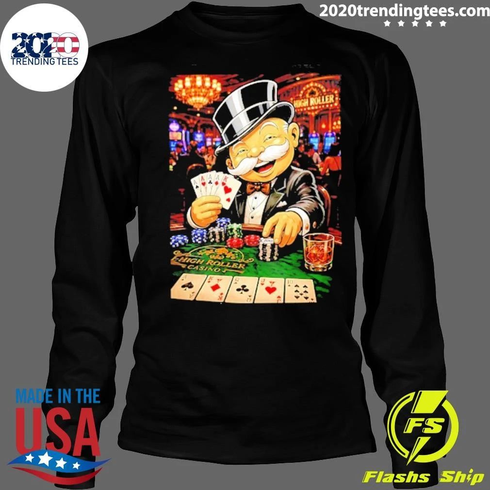 Monopoly Man High Roller Casino Gambling Shirt