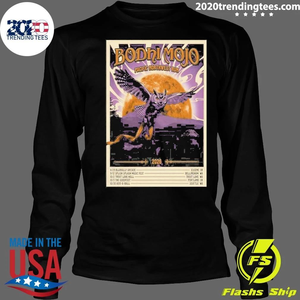 Bodhi Mojo Pacific Northwest Tour 2026 Run Poster Shirt