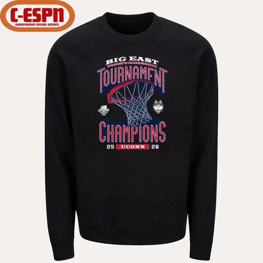 Uconn Huskies Women’s Basketball Big East Tournament Champions Official Locker Room T-Shirt