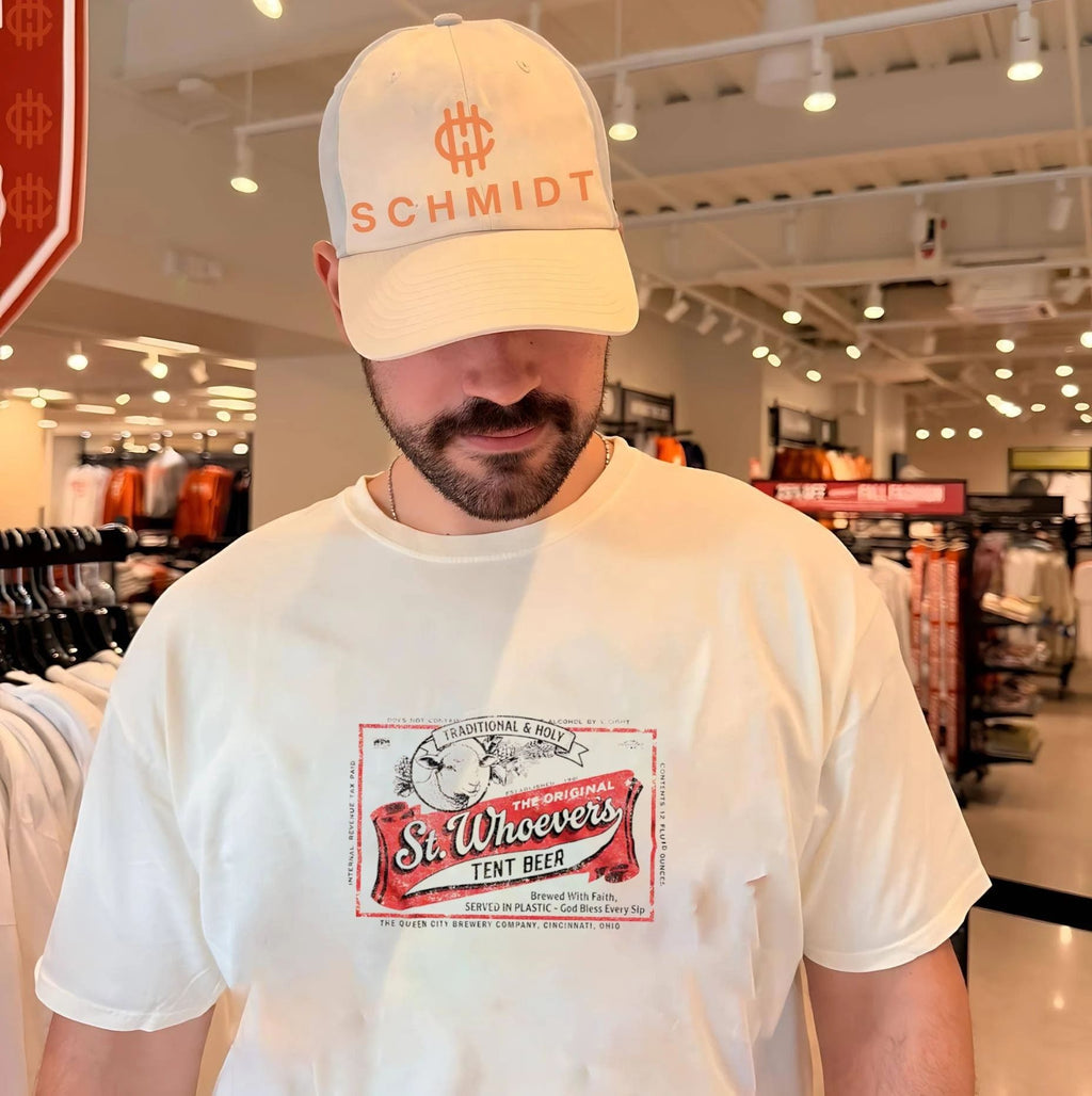 The Original St Whoevers Tent Beer shirt