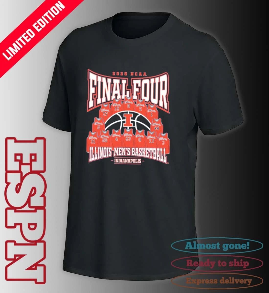 Illinois Men’s Basketball 2026 NCAA Final Four Jersey Madness T-Shirt