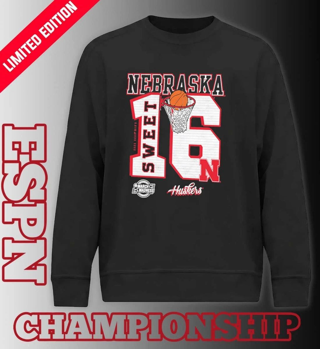 Nebraska Cornhuskers 2026 NCAA March Madness Sweet 16 Bound Shirt